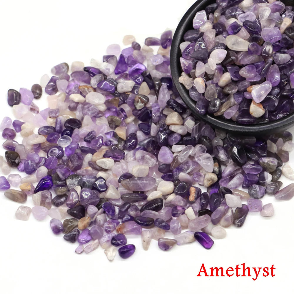 Natural Stone Tumbled Agate Gravel Crystals Chip Quartz Minerals Reiki Healing Specimen Gemstones Home Aquarium Decor DIY Crafts