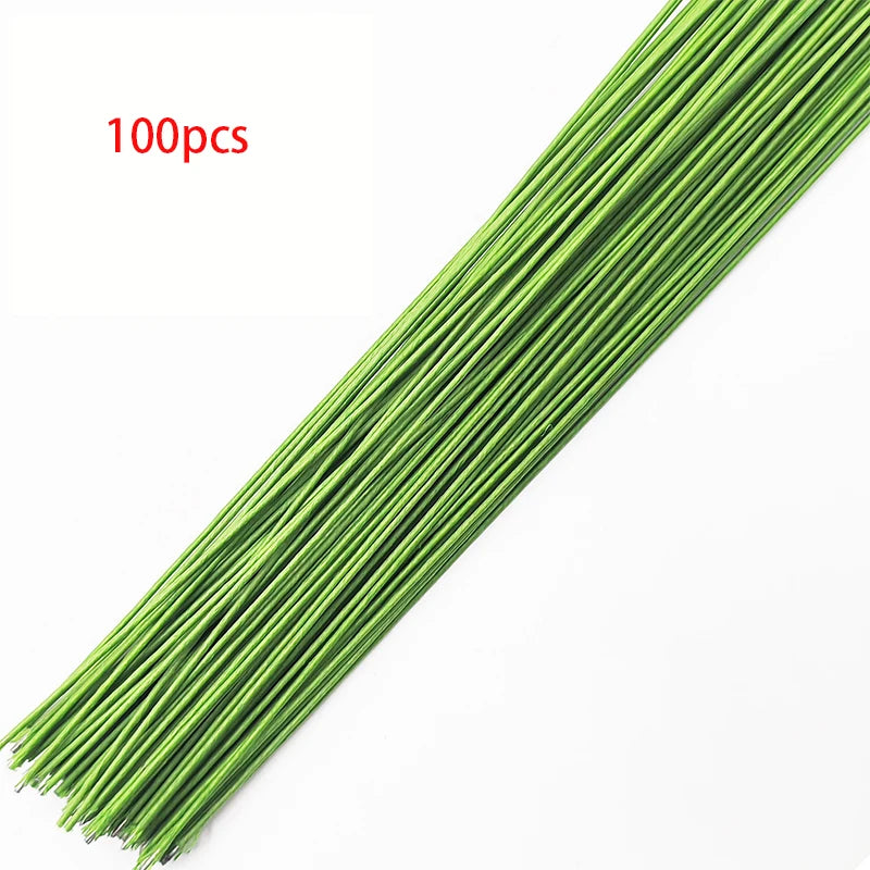 100 Pcs Floral Wire 26 Gauge Crafts Florist Green Floral Wire for Crafts Bouquet Stem Wreath Making Flower Arrangement Supplies1