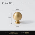 Santaya Brass Knob Round Furniture Handle Ball Modern Minimalist Gold Drawer Knob Wardrobe Pull Kitchen Handle Solid Single Hole