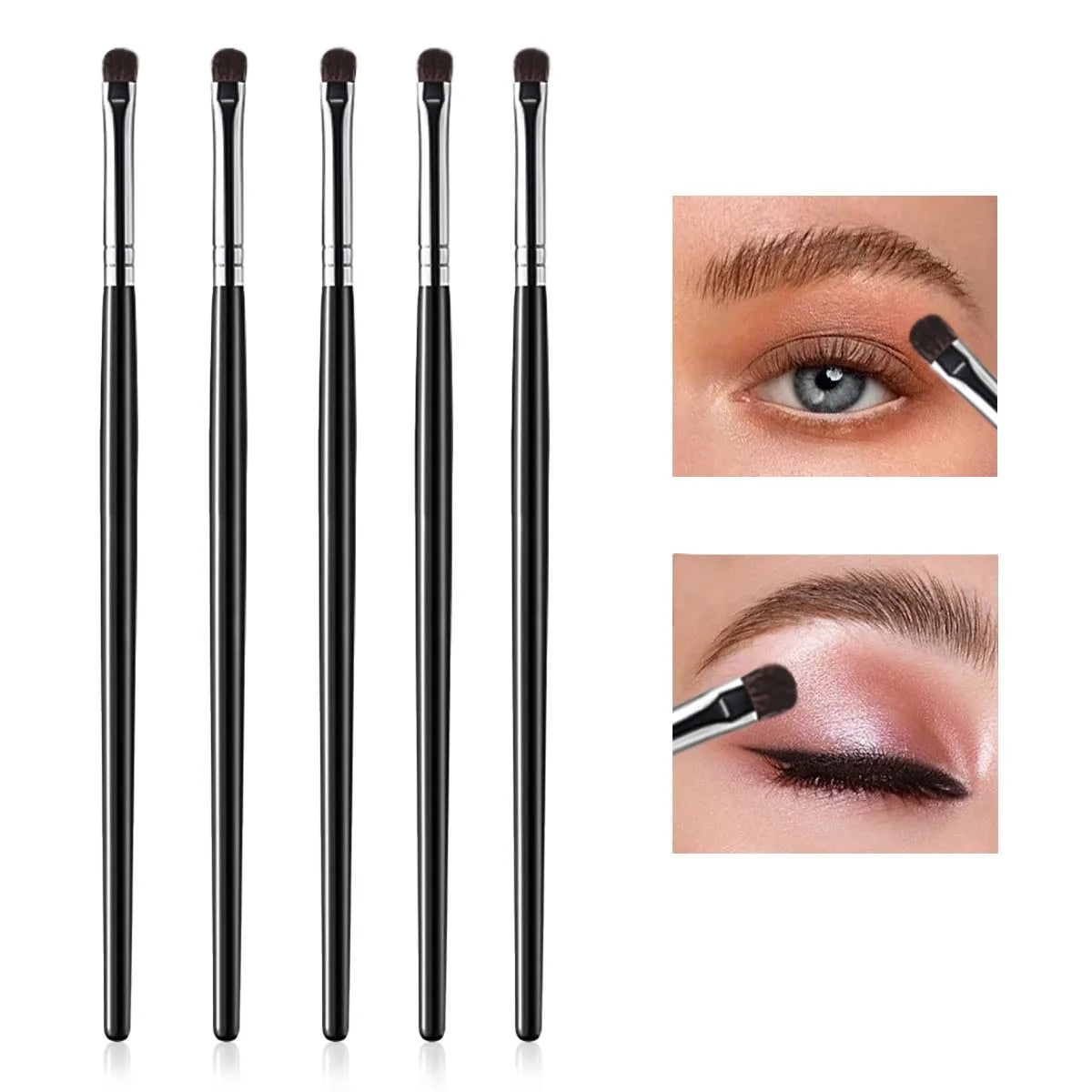 4Pcs Eye Detail Brushes Set, Eyeshadow Brushes, Undereye Smudge Brushes, Soft Eyeliner Brush, Perfect Eye Makeup Tools