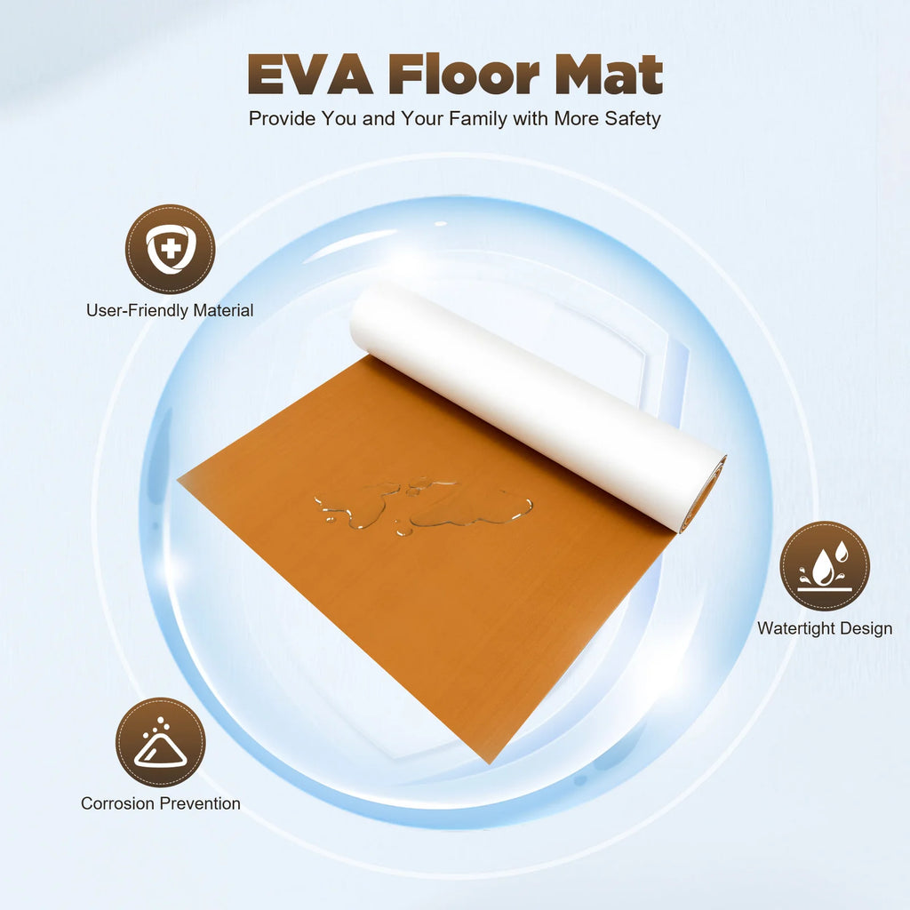 240cm×90cm EVA Foam Boat Decking Sheet Self-Adhesive DIY Marine Flooring Mat Non Slip Boat Carpet for Boats Yacht Kayak RV