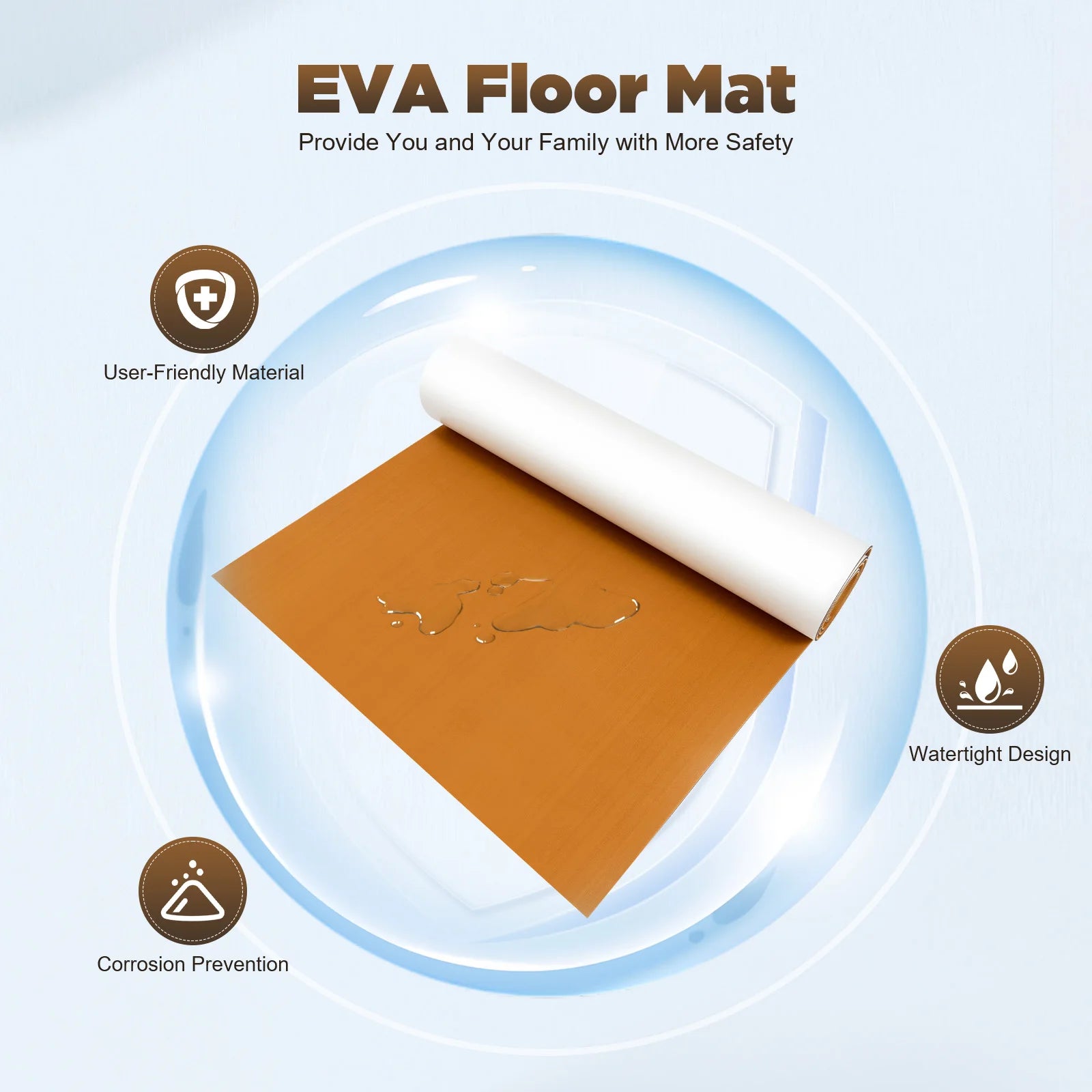 240cm×90cm EVA Foam Boat Decking Sheet Self-Adhesive DIY Marine Flooring Mat Non Slip Boat Carpet for Boats Yacht Kayak RV