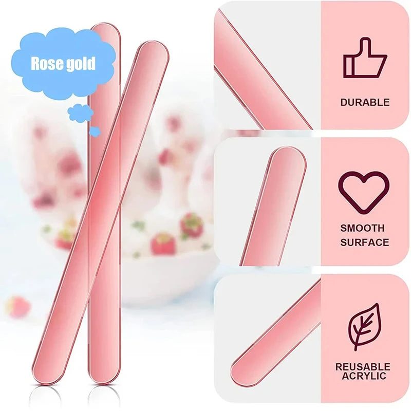 20Pcs Reusable Ice Cream Sticks Acrylic Popsicle Stick Clear Acrylic Ice Cream Sticks DIY Crafts BJL004