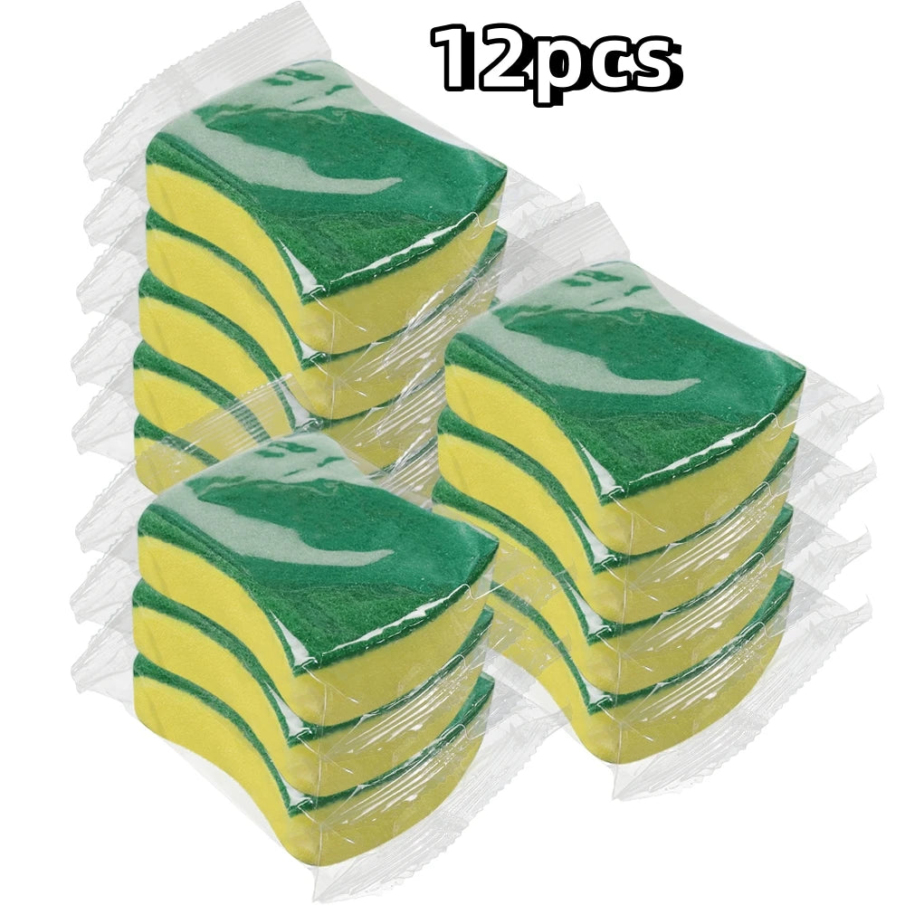 24pcs Highly Absorbent Cleaning Sponges Individually wrapped Pot Rust Stain Sponge Brush Kitchen Grease Cleaner Household