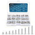KKM M4 Stainless Steel Bolt Kit - 409pcs Hex Button Head Screws, Nuts & Washers Assortment Set" (92 bytes)