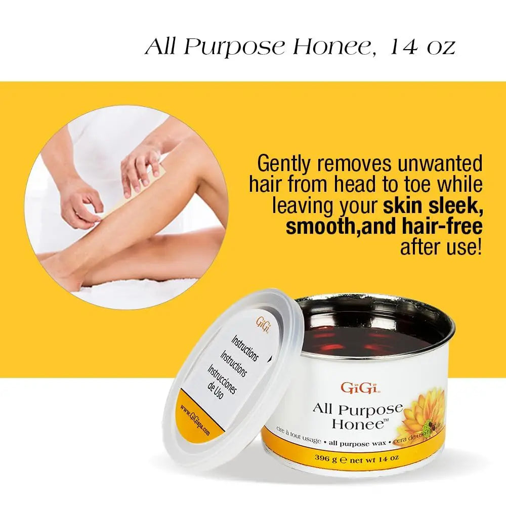 Starter Waxing Kit with Wax Warmer, Pre & Post Care, Muslin Strips, and Applicator - At-Home Hair Removal for Face, Body, Arms,