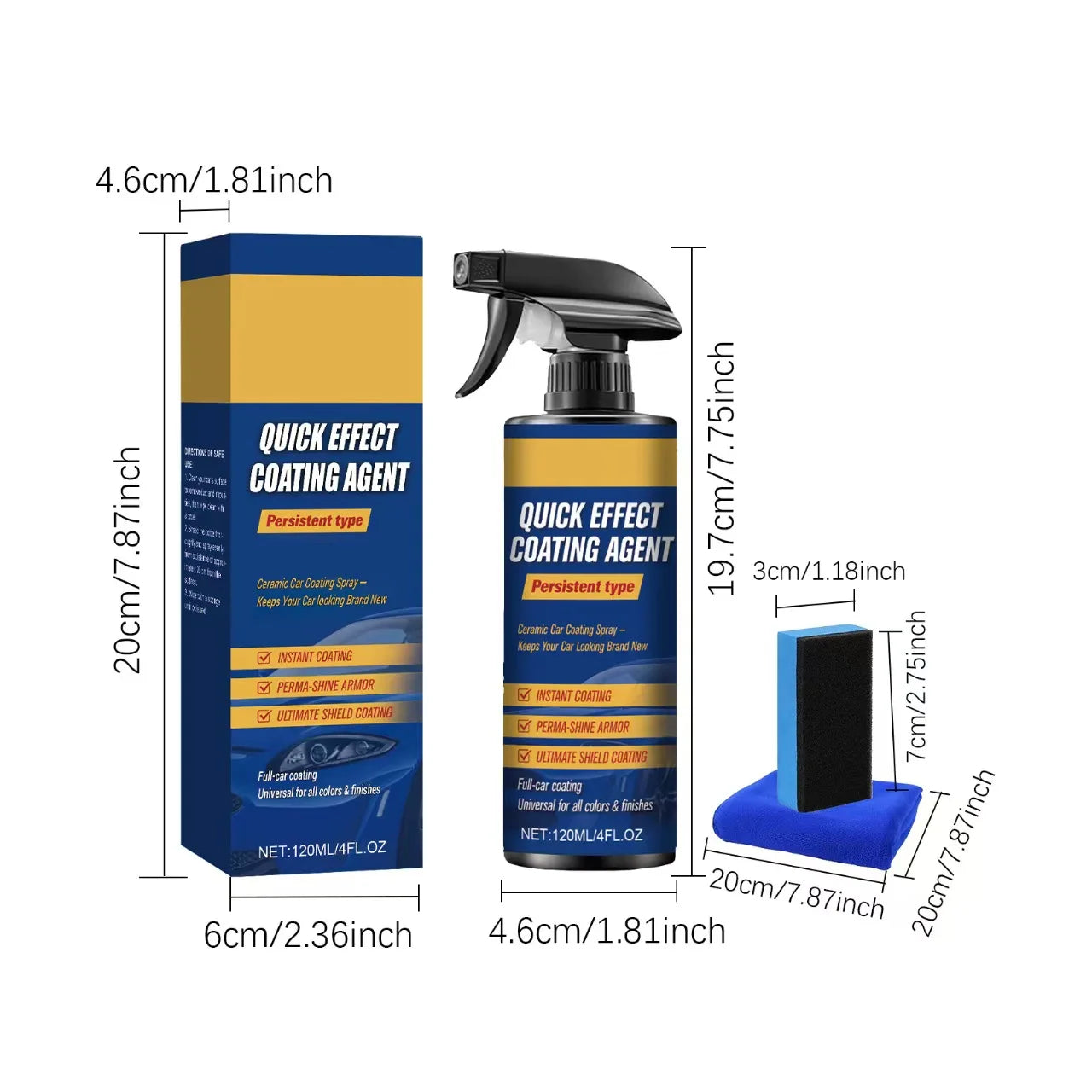 Car Coating Spray,Quick Effect Coating Agent,Car Scratch Wax Polish Spray Liquid