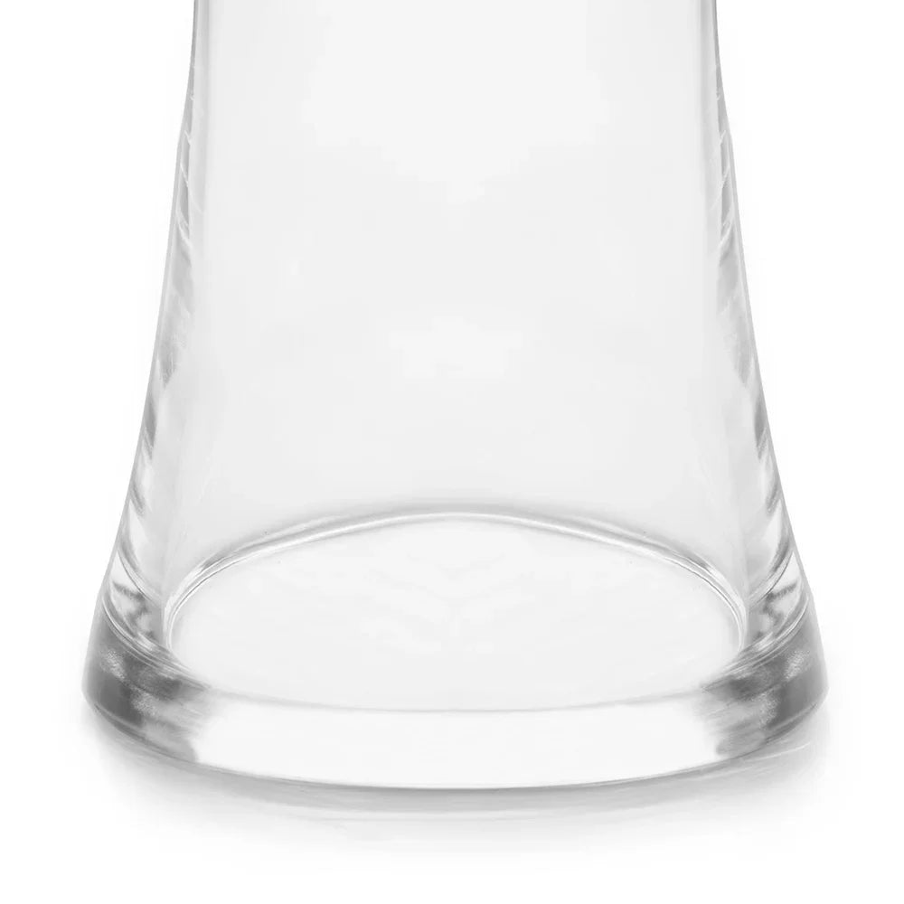Clear Glass 8 Inch Floral Vase 2 Pack Elegant Design Sturdy Base Home Office Tabletop Decoration