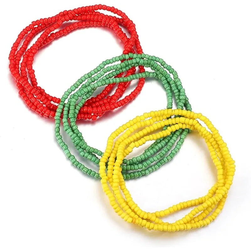 3Pcs Waist Beads for Women Belly Beads Elastic Chain African Waist Beads for Women Plus Size Bikini Jewelry