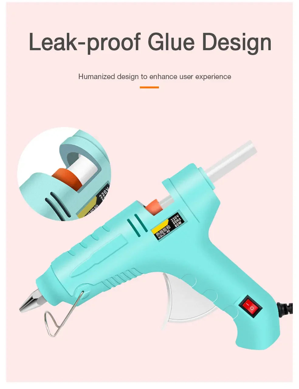 YLONGDAO 50/70W Hot Melt Glue Gun with 7mm Glue Sticks Mini Industrial Guns Heat Temperature Thermo Electric Repair Tool