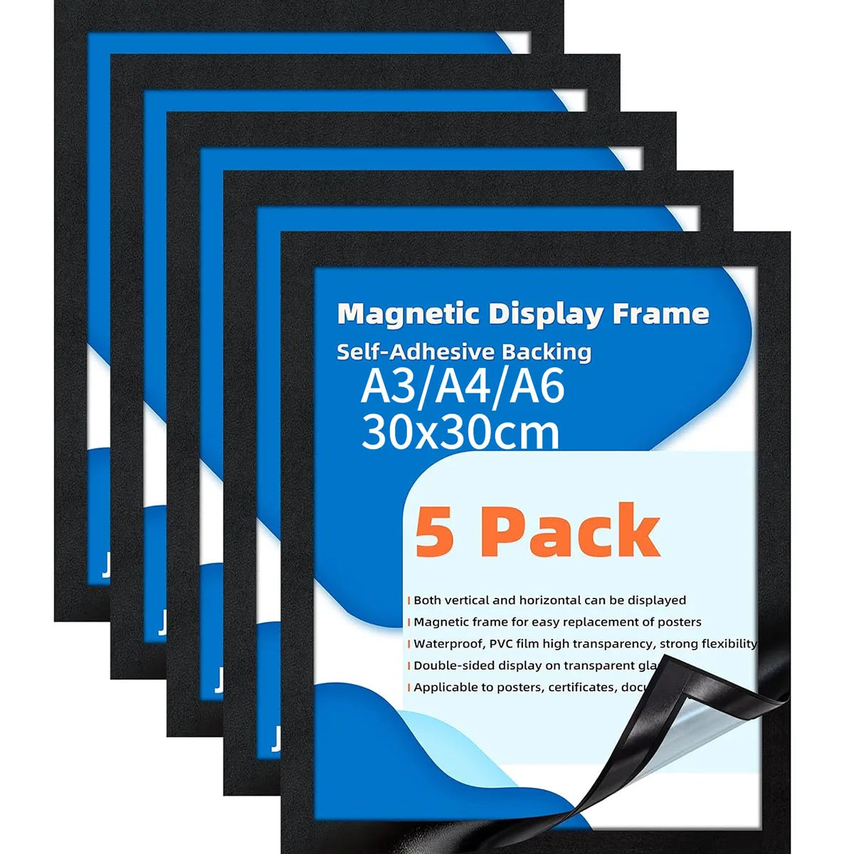 Magnetic Picture Frames Wall Kpop Photocard Holder Display Decor for Wall Window Office Advertise 5Pack A3/A4/A6/Square30x30cm