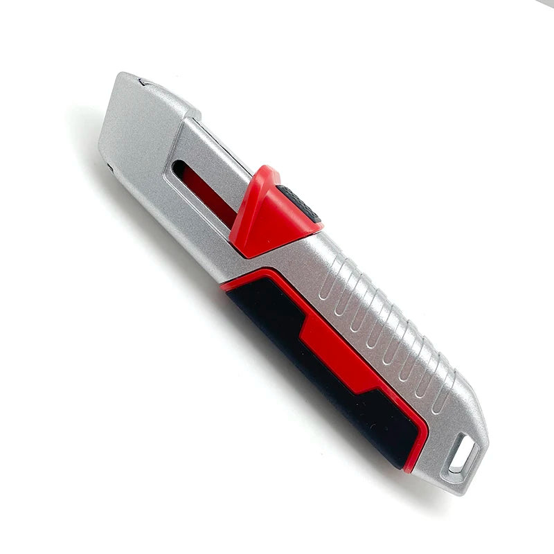 Safety Blade Knife Utility Knife Auto Rebound Box Opener Wallpaper Rubber Cutting Cutter Metal Alloy Roofing Knives Pocket Knife