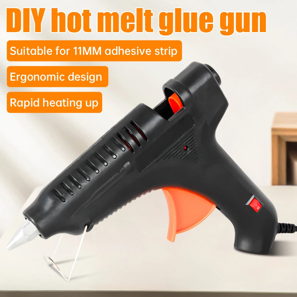 High Power Hot Melt Glue Gun Industrial Grade Glue Gun Hardware Tool Hot Melt Glue Gun 100W Black Color for 11mm Rubber Strip