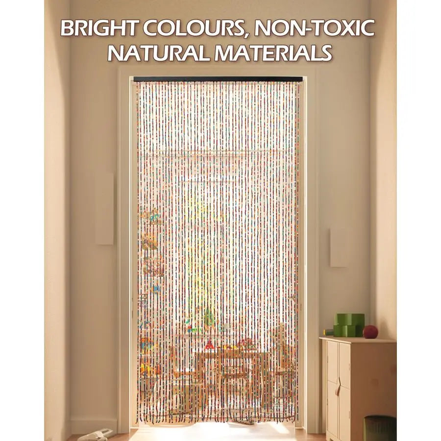 Strands Colorful Beaded Curtain Bamboo Curtain for Doorways MultiScenario Application Purely Handmade Beaded Curtains as Insect