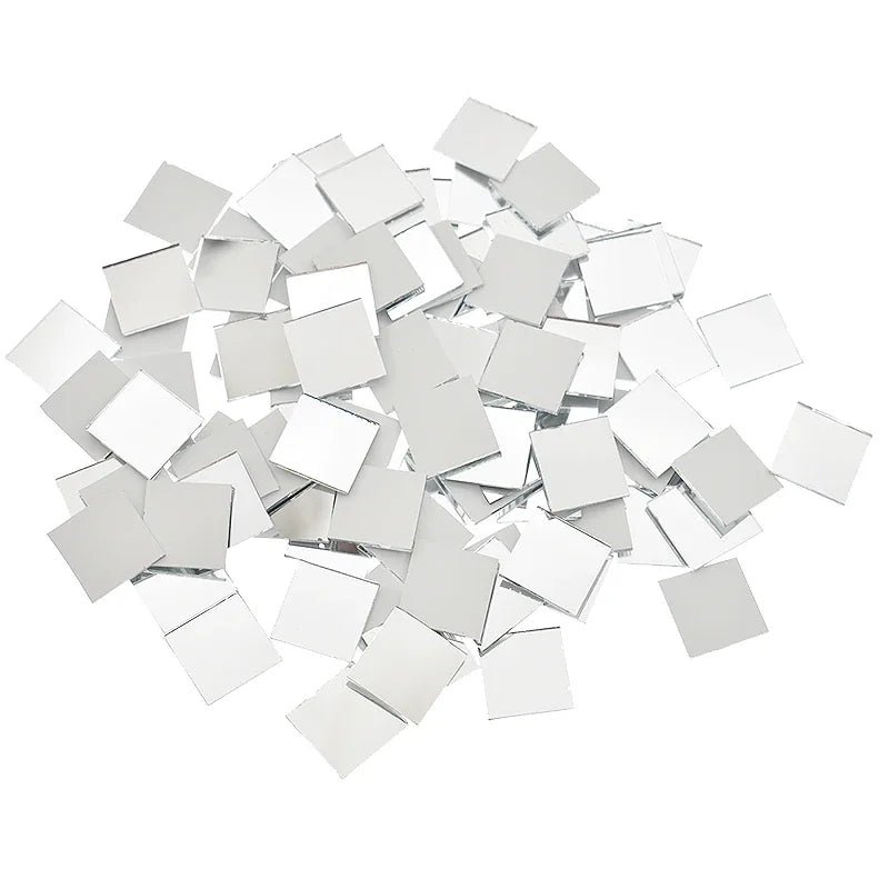100/200/500Pcs 10x10mm/15x15mm Mini Acrylic Square Mirror Mosaic Tiles Bulk Mirror Wall Sticker For Diy Crafts Home Decoration
