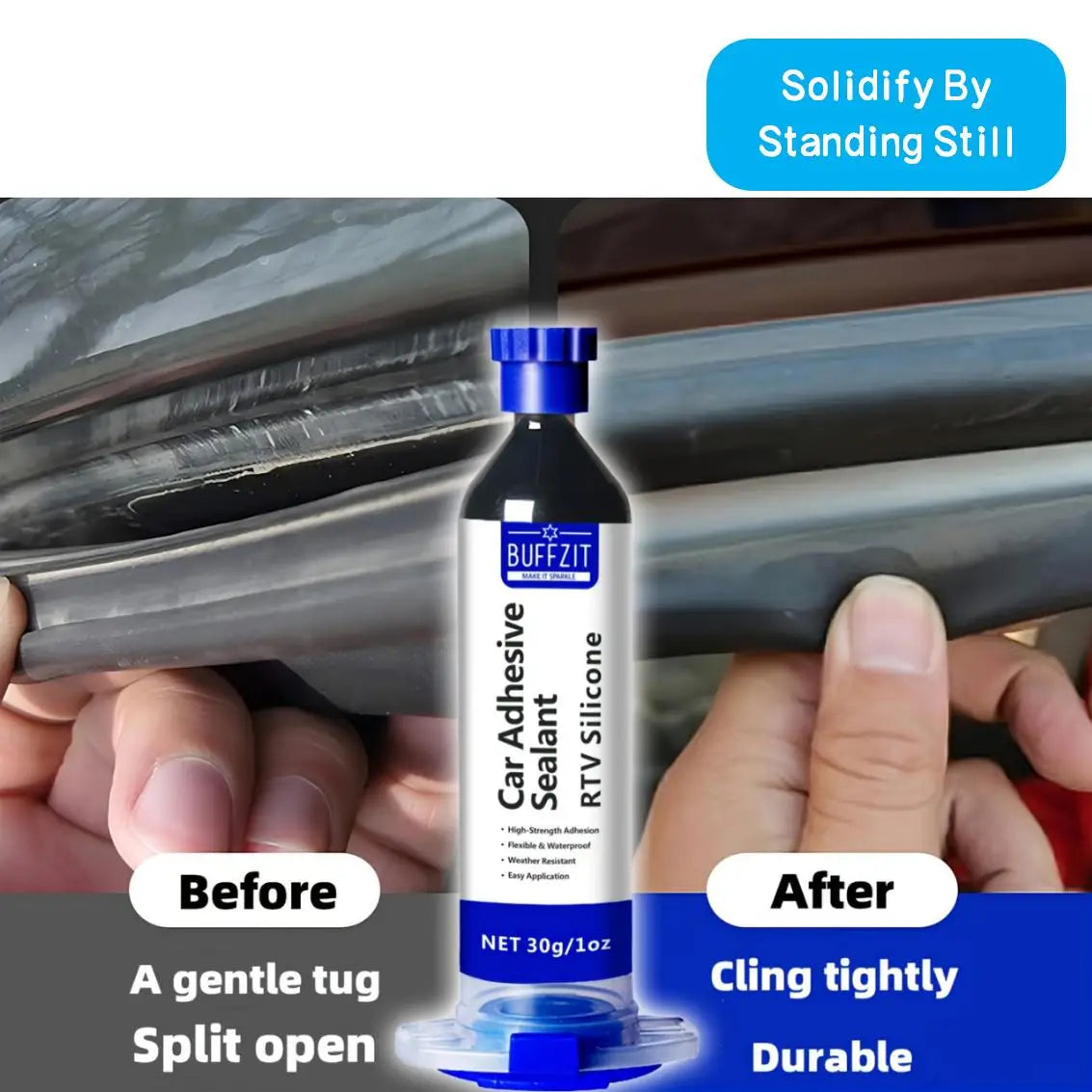 RTV Black Silicone Adhesive Sealant, Waterproof, Flexible, Moisture-Proof for Glass, Metal, Plastic