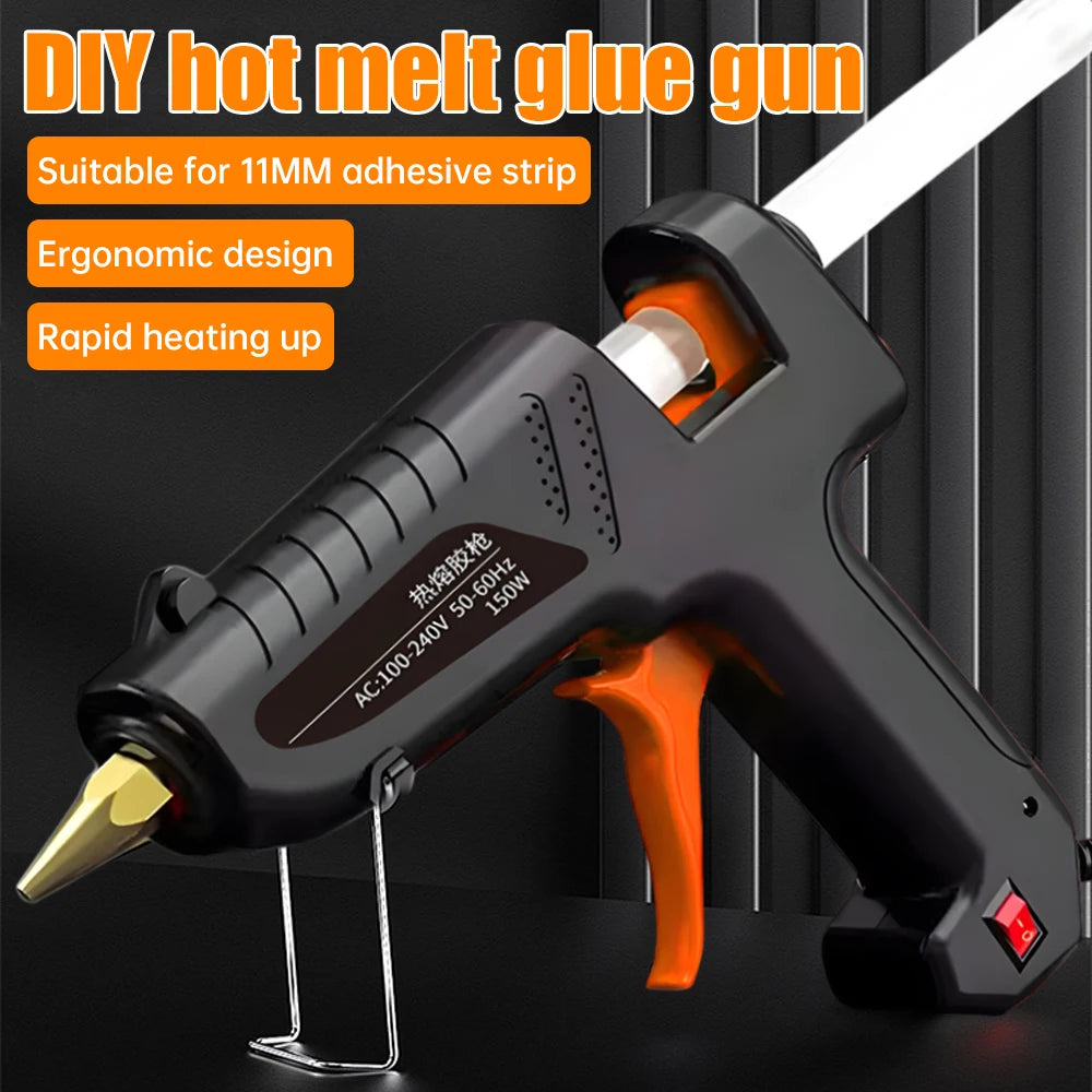 150W Hot Melt Glue Gun 11mm Glue Sticks Industrial Guns Heat Temperature Thermo Electric Repair Tool DIY Electrothermal Glue Gun
