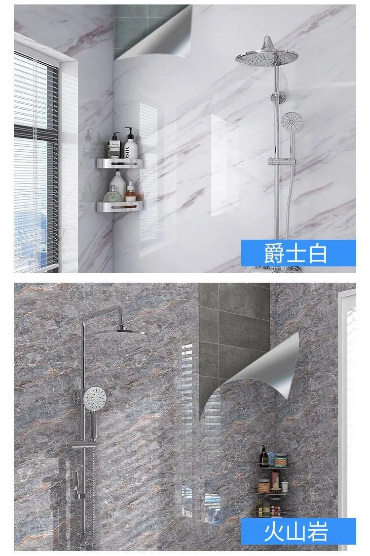 Wallpaper for Walls In Rolls Formaldehyde-free Bathroom Waterproof Sticker Toilet Wall Renovation Moisture-proof Wall Stickers