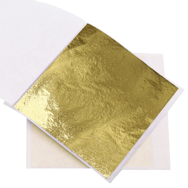 100pcs/10colors sheet  Pink Gold Leaf Imitation Sliver Foil Papers DIY Art Crafts Design packaging material Food decoration