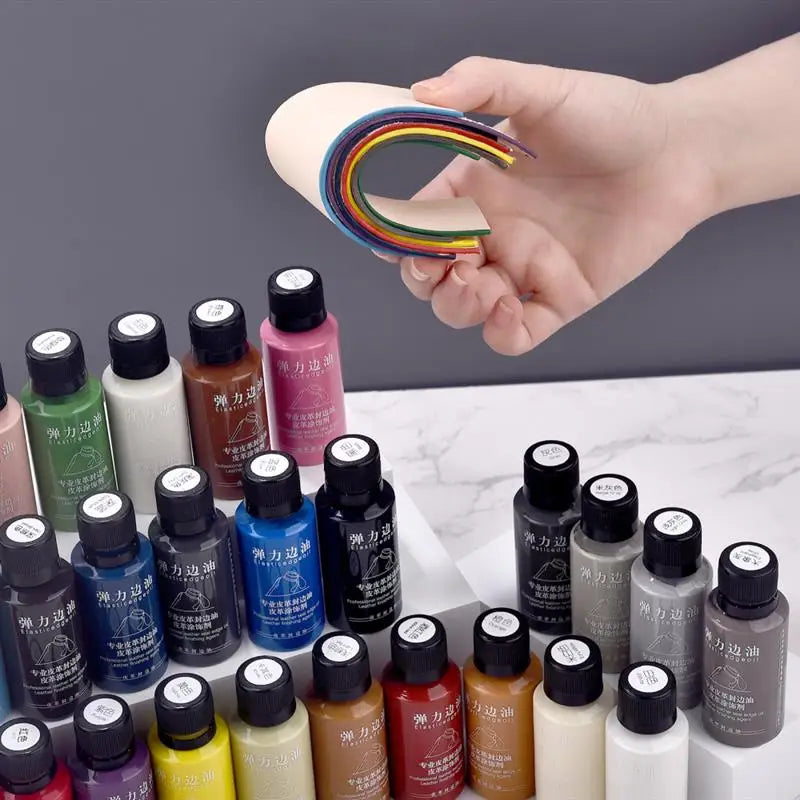 30ml Matte Elastic Edge Sealing Oil Leather Dye Diy Leather Edge Paint Leather Goods Renovation Trimming Edge Sealing Pigment
