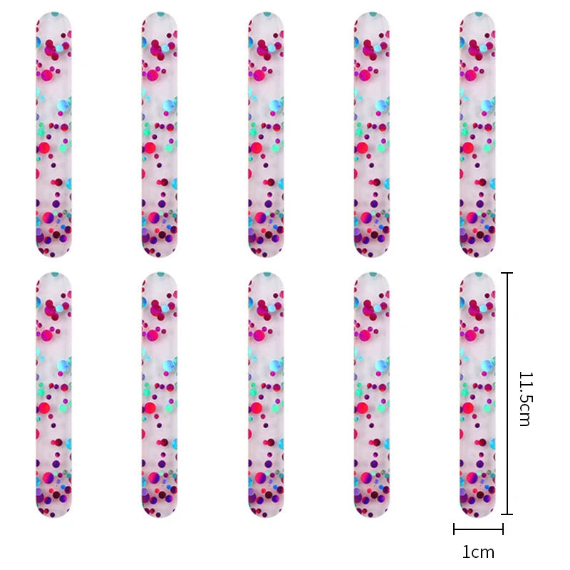 10 pcs Reusable Colorful Acrylic Popsicle Sticks, Cakesicle Sticks, Ice Cream Sticks, Craft Sticks, Chocolate Lollipop Holder