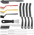 15-Piece Hard Bristle Crevice Cleaning Brush Set for Home, Bathroom, Kitchen, Window and Corners