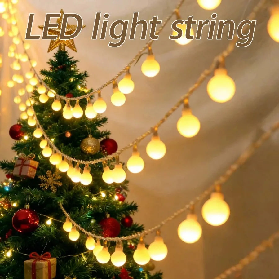 Outdoor Christmas LED String Lights, Waterproof Solar Fairy Lights for Garden, Courtyard & Patio Decoration