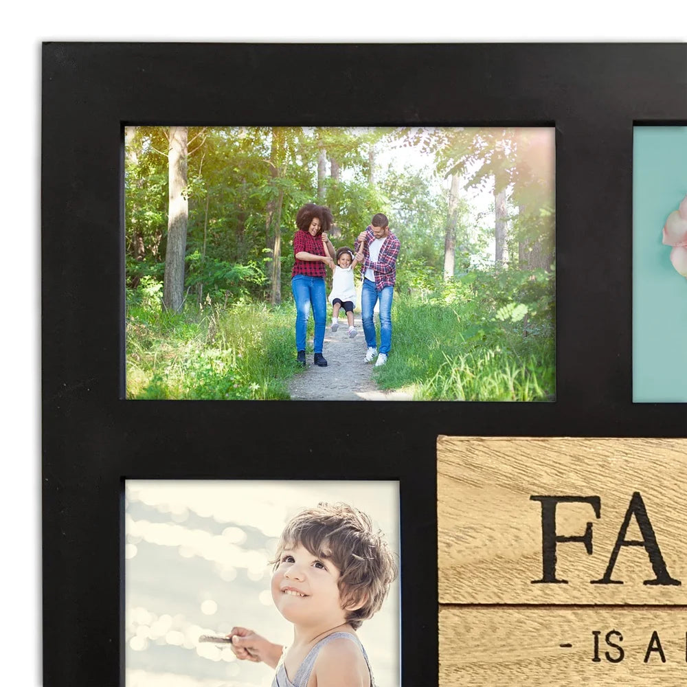 8 Opening Sentiment Picture Frame Black Collage Family Love MDF Wall Decor Perfect Home Office Gift