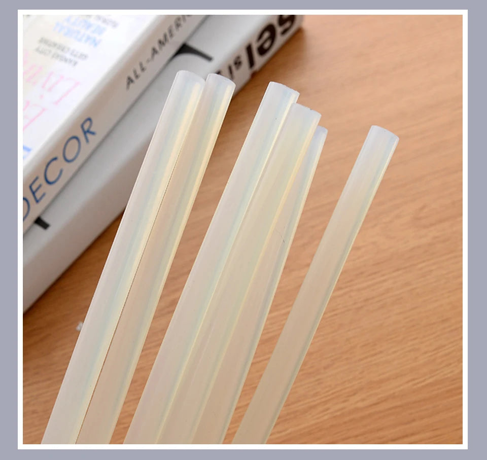Hot Melt Glue Sticks 7mm/11mm Translucent Strong Viscosity Rods For Glue Gun High Temperature Resistant Hot Glue 10~50Pcs