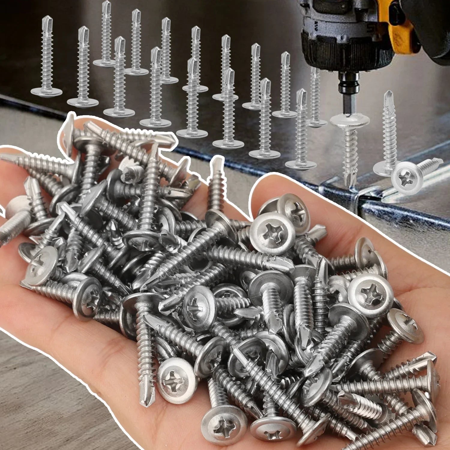 Truss Head Sheet Metal Screws Assortment Kit Stainless Steel Self Tapping Drilling Screw For Metal Wood Thread Phillips Cross