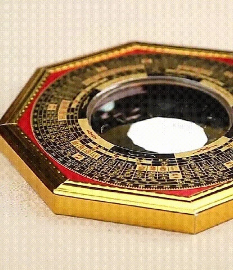 Adjust Feng Shui Gold-rimmed compass Bagua mirror Household hanging mirror concave and convex mirror Taoist Talisman crafts