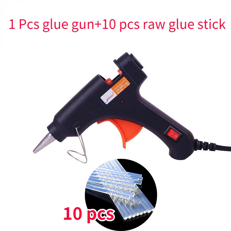 Hot Melt Glue Gun with 7mm Glue Sticks Mini Industrial Guns Heat Temperature Thermo Electric Repair Tool Heat Gun Hot Glue Stick
