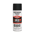 Spray Paint, Black, Semi-Flat, Solvent, 12 oz