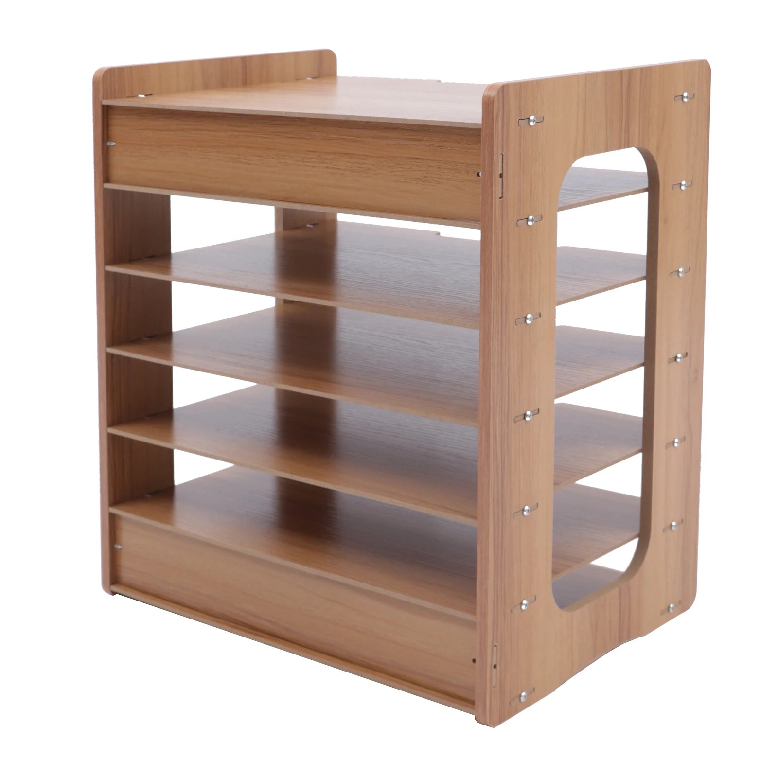 7Tier High-density Board Widen Wood Office Paper Organizer For Desk Desktop File Holder Desk Letter Tray & A4 Paper Sorter