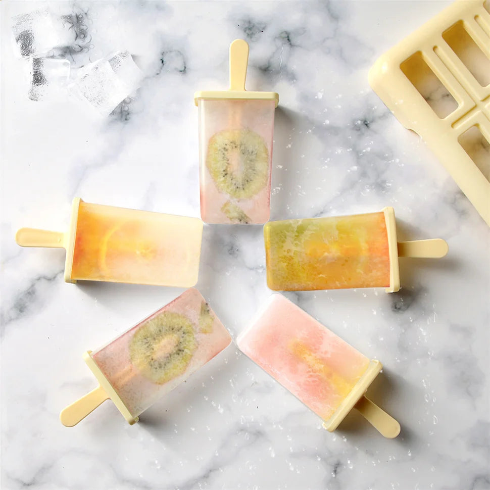 12 Pieces Silicone Popsicle Maker Molds Food Grade Ice Molds With Ice Cream With 50 Popsicle Sticks Popsicles Molds Household
