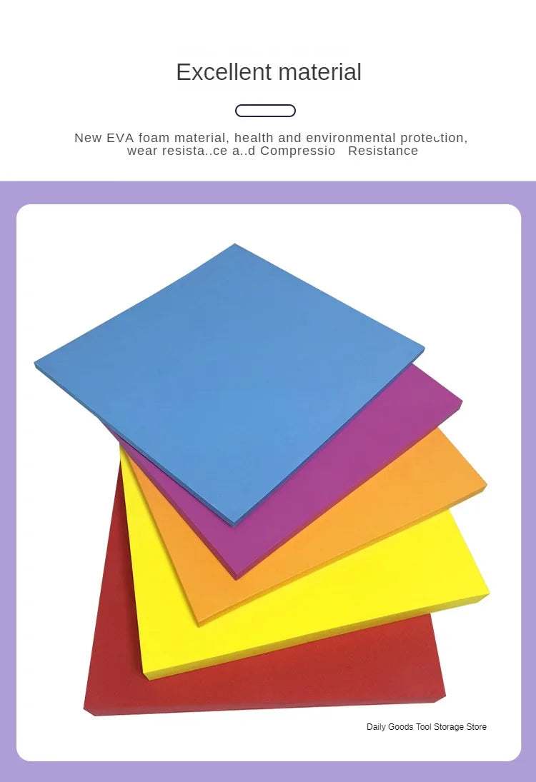 Colorful EVA Foam Board Buffering Shock Absorption Foam Sheet Handmade DIY Cosplay EVA Rubber Sound-absorbing Foam 38 Degrees