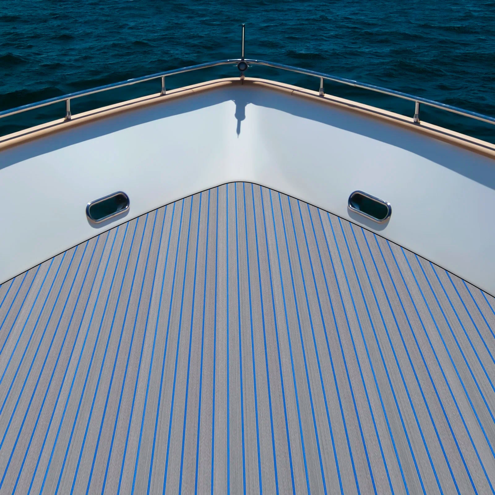 Boat Flooring EVA Foam Decking Sheet Faux Teak Marine Mat Non-Slip Self-Adhesive Flooring Material for RV Yacht 95 x 24inch