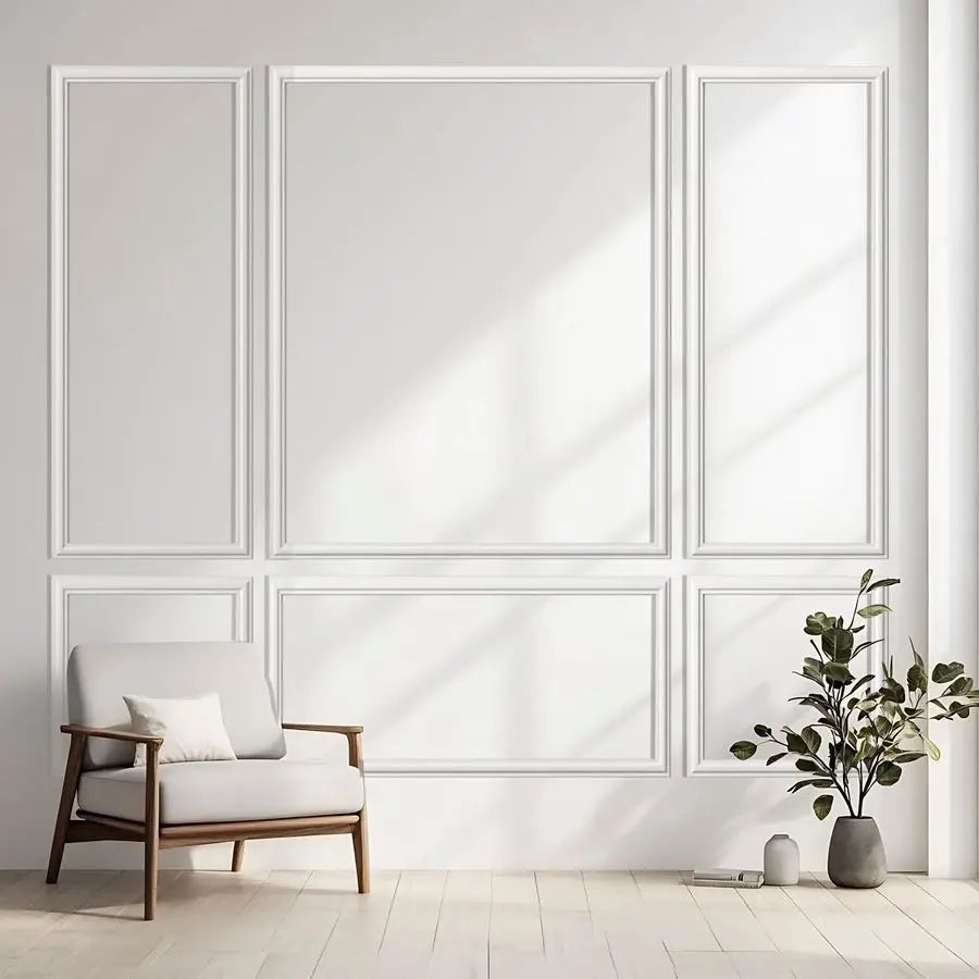 Set Peel and Stick Wall Molding Kit,Premade Self Adhesive Wainscoting Panels,Ready to Assemble Accent Molding Trim for Interior