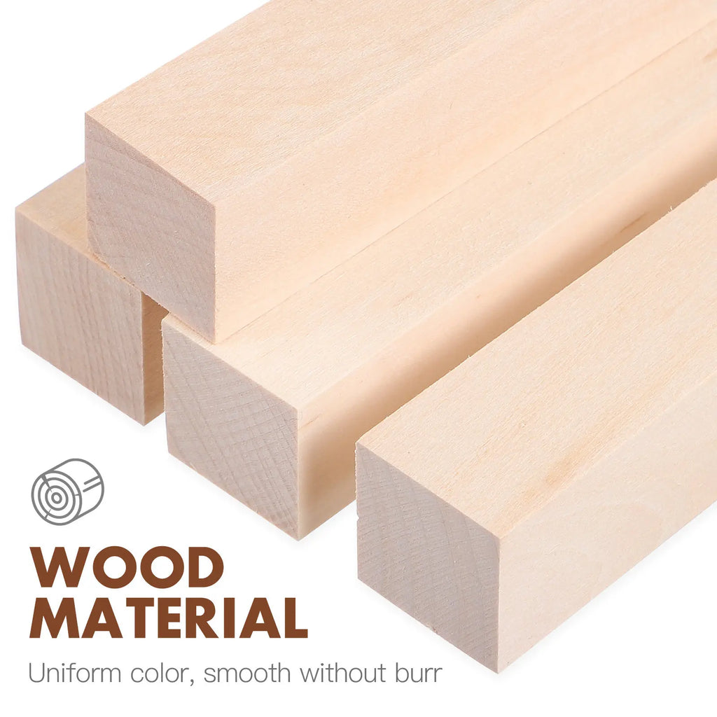 14Pcs Wooden Dowels Set Square Wood Sticks Fine Crafted Basswood Strips for Handicrafts DIY Projects Woodworking Trim Natural