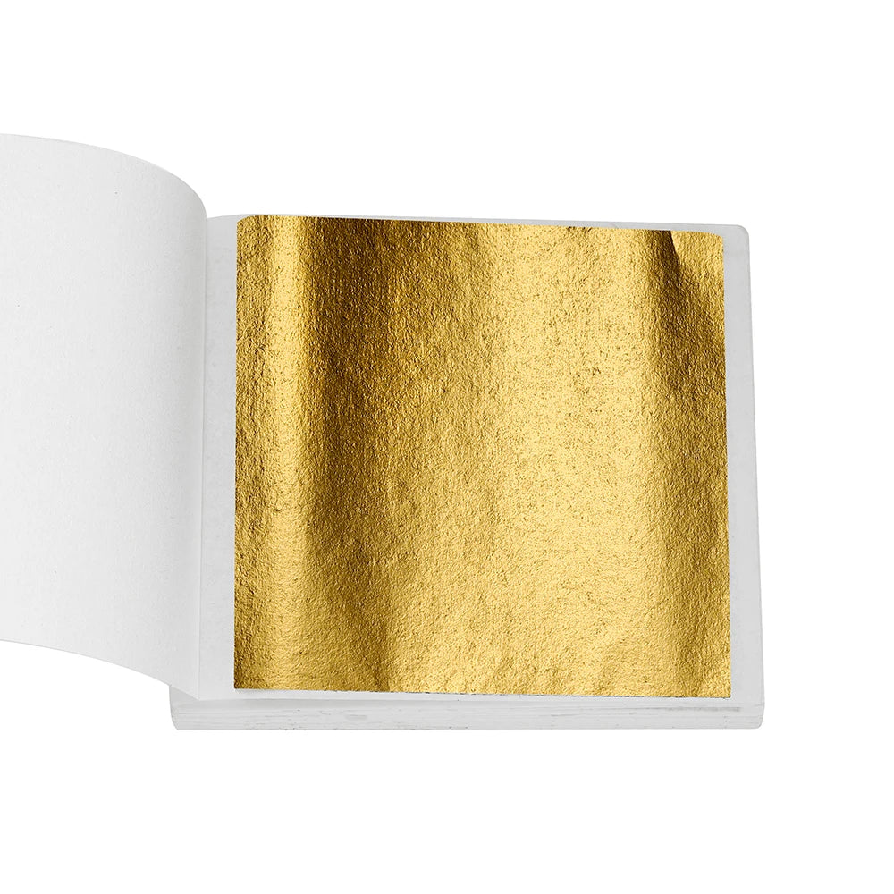 100pcs 8x8cm Imitation Gold Silver Foil Glitters Paper Leaf Sheets DIY Resin Filler Jewelry Making Art Crafts Decor Design Paper
