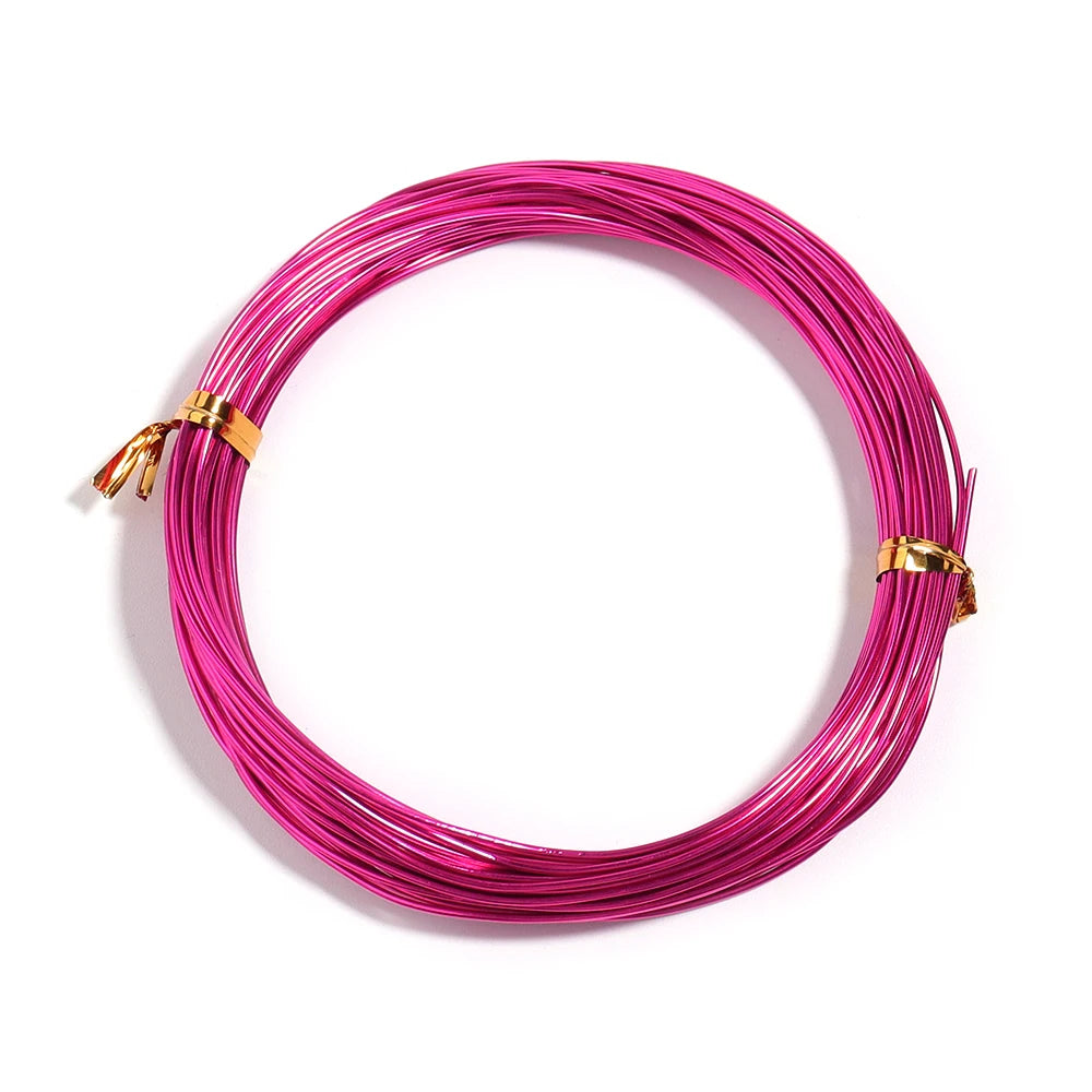 0.6-2mm Anadized Round Aluminum Wire for Jewelry Making Gold Plated Bendable Flexible Craft Metal Wire DIY Beading Floral