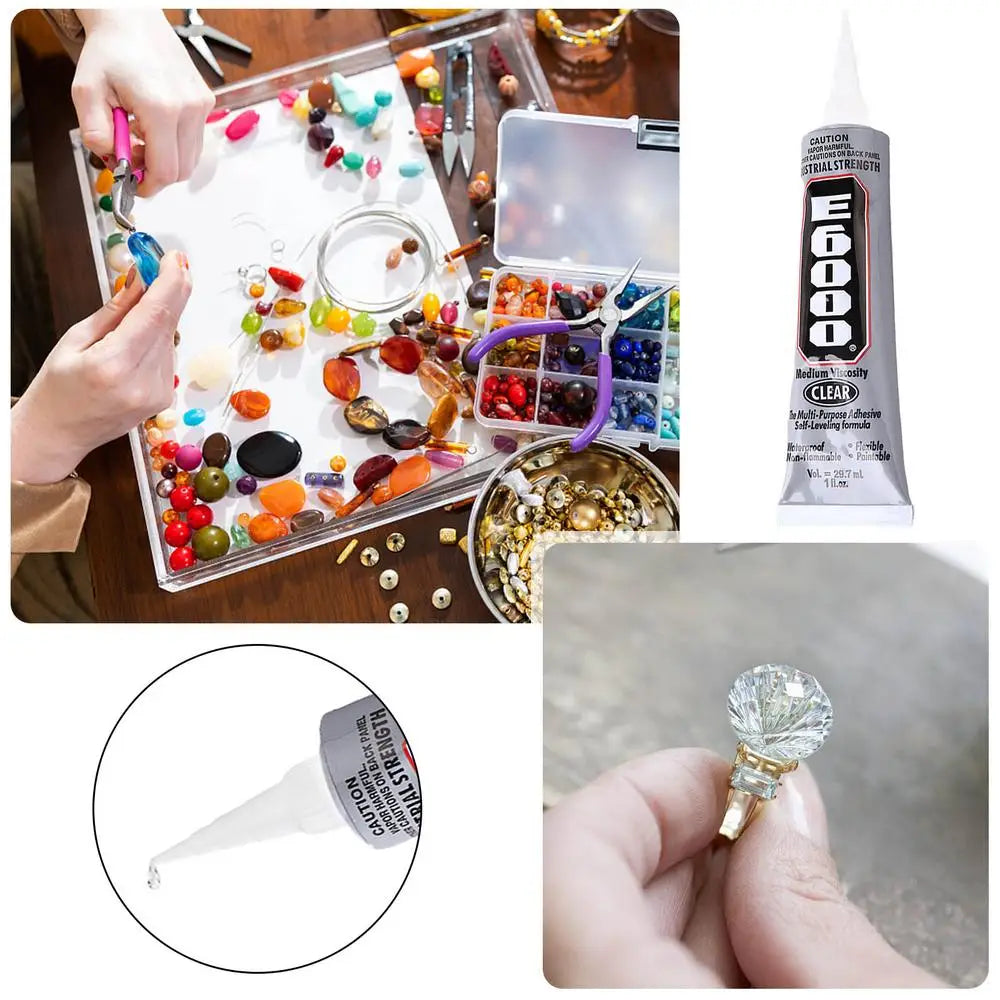 30ml E6000 Multi-Purpose Glue Adhesive Epoxy Resin Repair Cell Phone Touch Screen Liquid Glue Jewelry Craft Super Adhesive