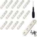 5 Pcs Stainless Steel Flat Metal Fixing Corner Brace Bracket, (Silver)16size for Furniture, Wood, Shelves, Cabinet