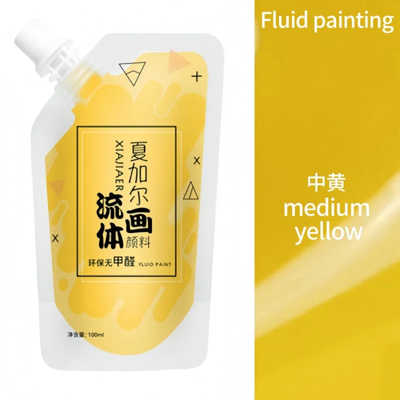 100ml/ Multi-colour xiajiaer Fluid Paint Acrylic paint Bag Violent Bear DIY decorative painting liquid liquid dye