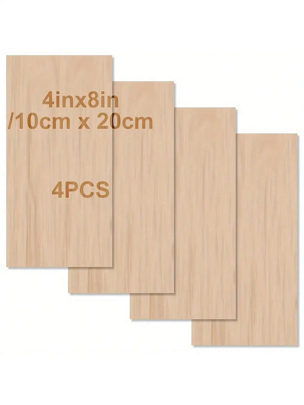 4/8/16/30 Pieces Craft Plywood - 8X4 Inch, 2mm Thick, Smooth Wood Board for Laser Cutting, DIY Projects, Architectural Models