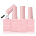 Makartt 4pcs Gel Base and Top Coat Nail Dehydrator and Primer Kit Long Lasting Nail Prep Tool for Gel Nail Polish Acrylic Powder