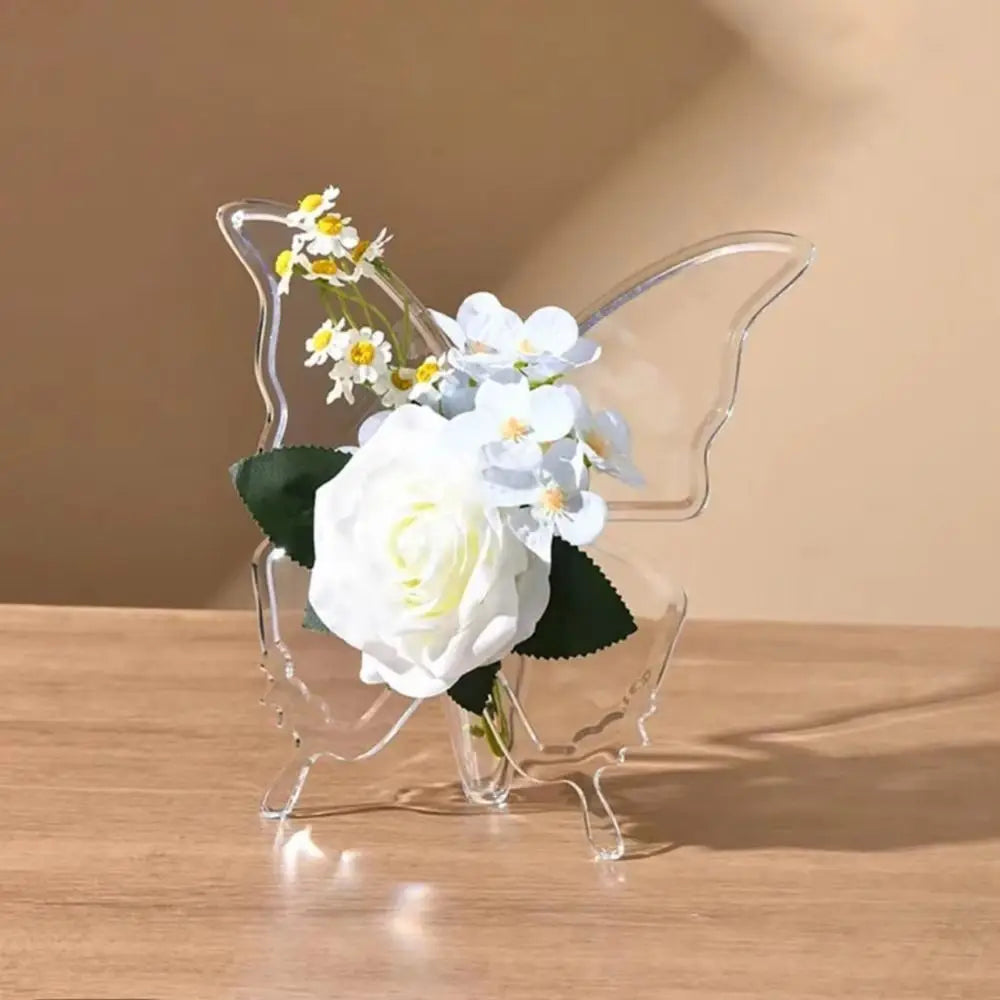 Ins Acrylic Vase Three-dimensional Minimalist Flower Vase Aesthetic Flower Holder Home Decoration