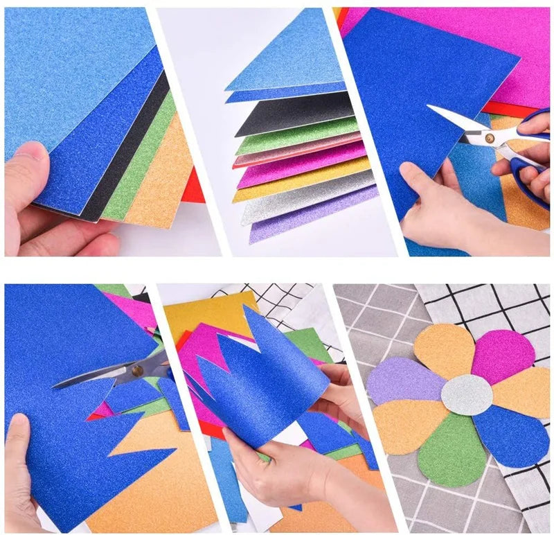 Glitter Cardstock Paper, Sparkly, Shinny Craft Paper, DIY Party, Graduation Decor, 10 Sheets