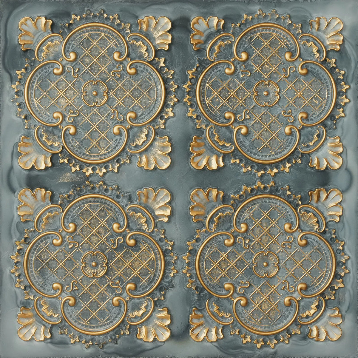 Embellished Ceiling Tiles PVC Faux Tin Painting Panel Wall Panel Interior Decor PL80 10pcs
