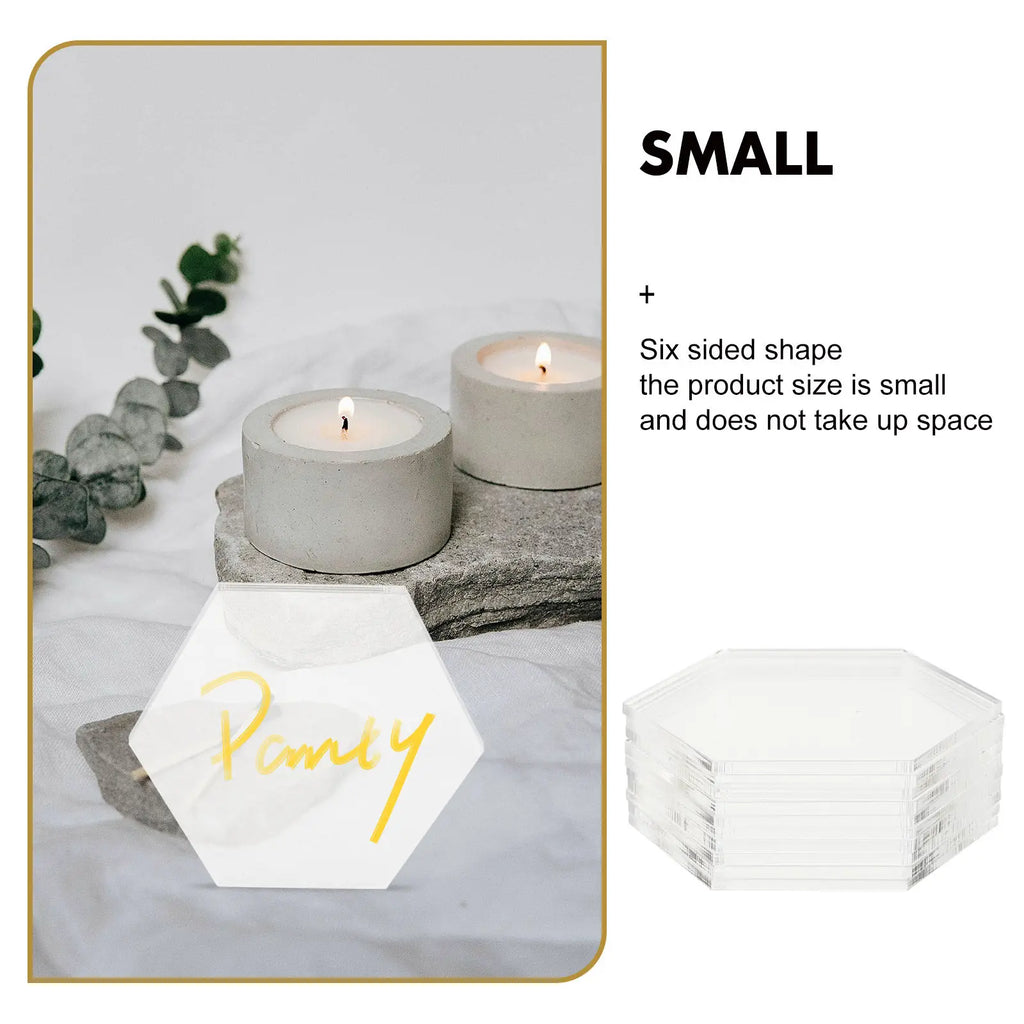 10Pcs Acrylic Plastic Sheet Transparent DIY Board for Painting Craft Decoration Handmade Hexagonal Panel Drawing Tool